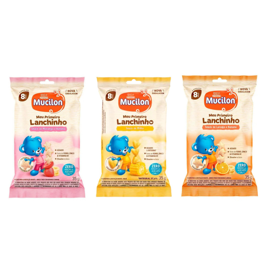 Kit 3 Mucilon Meu Primeiro Lanchinho - Nestlé