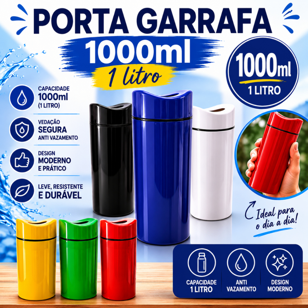 Porta Garrafa De Cerveja Térmico 1 Litro Camisinha De Garrafa Cooler Isopor Cerveja