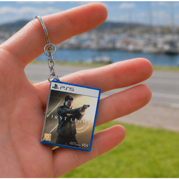 CHAVEIRO First Light 007 | Chaveiro Mini Capa de Jogo PS5 PS4 |  Chaveiros para Gamers Retrô