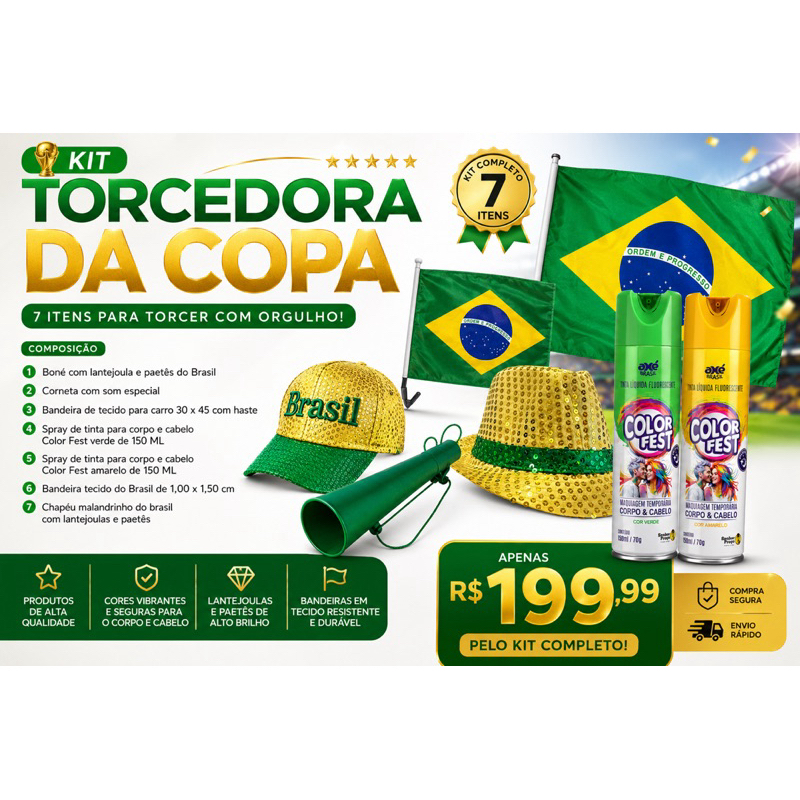 KIT TORCEDORA DA COPA