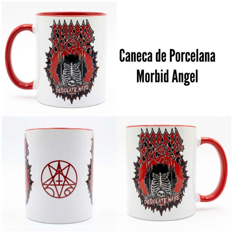 Caneca de Porcelana Morbid Angel 325ml | Arte Exclusiva