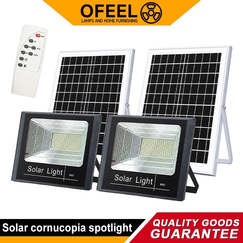 Ofeel 7000W KIT2 Refletor Solar Led Holofote Placa Separada Bateria Iluminação durante toda a noite
