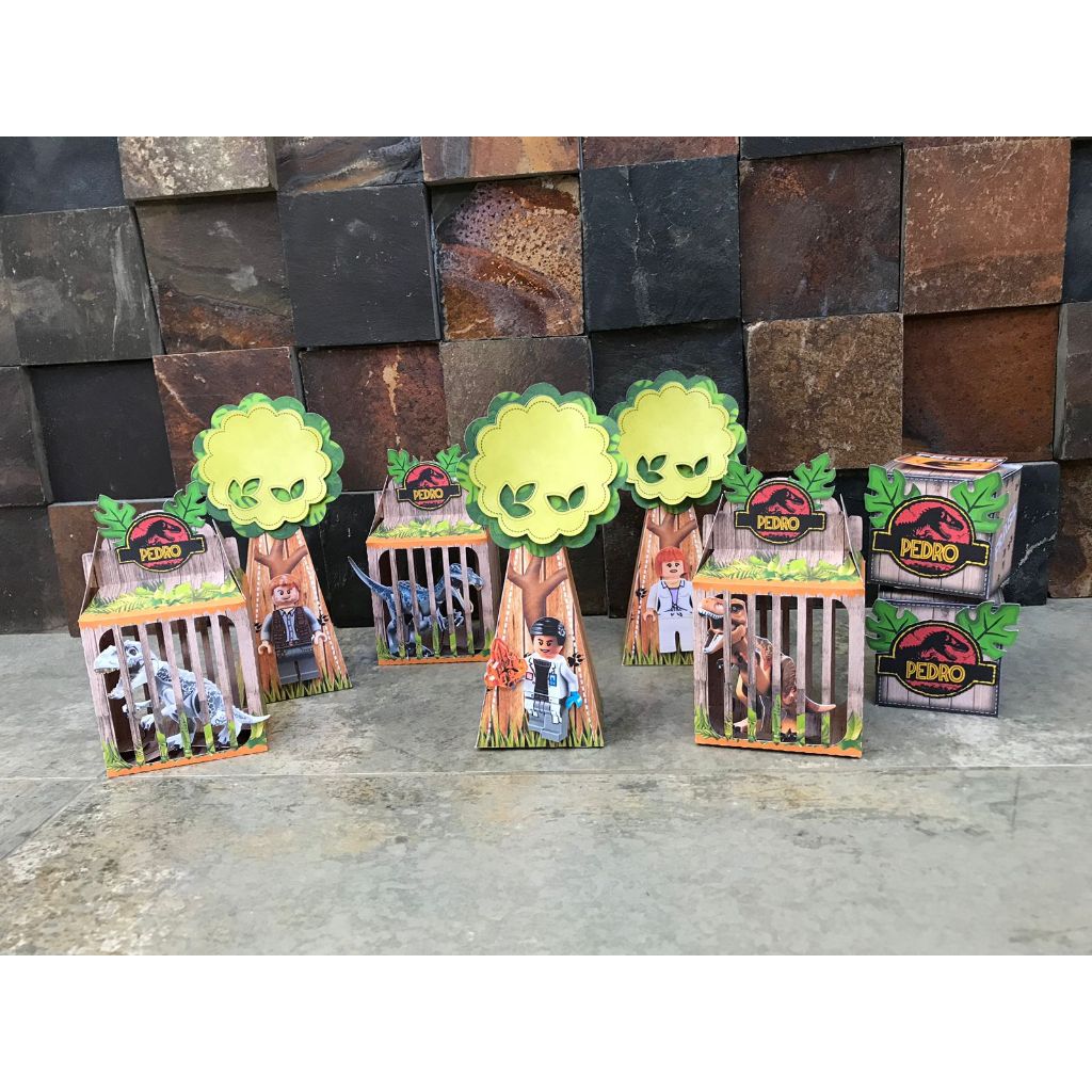 Personalizados Dinossauro Lego | Jurassic World Lego | caixas | Lembrancinhas | Lego | Aniversário | Festa |  Kit