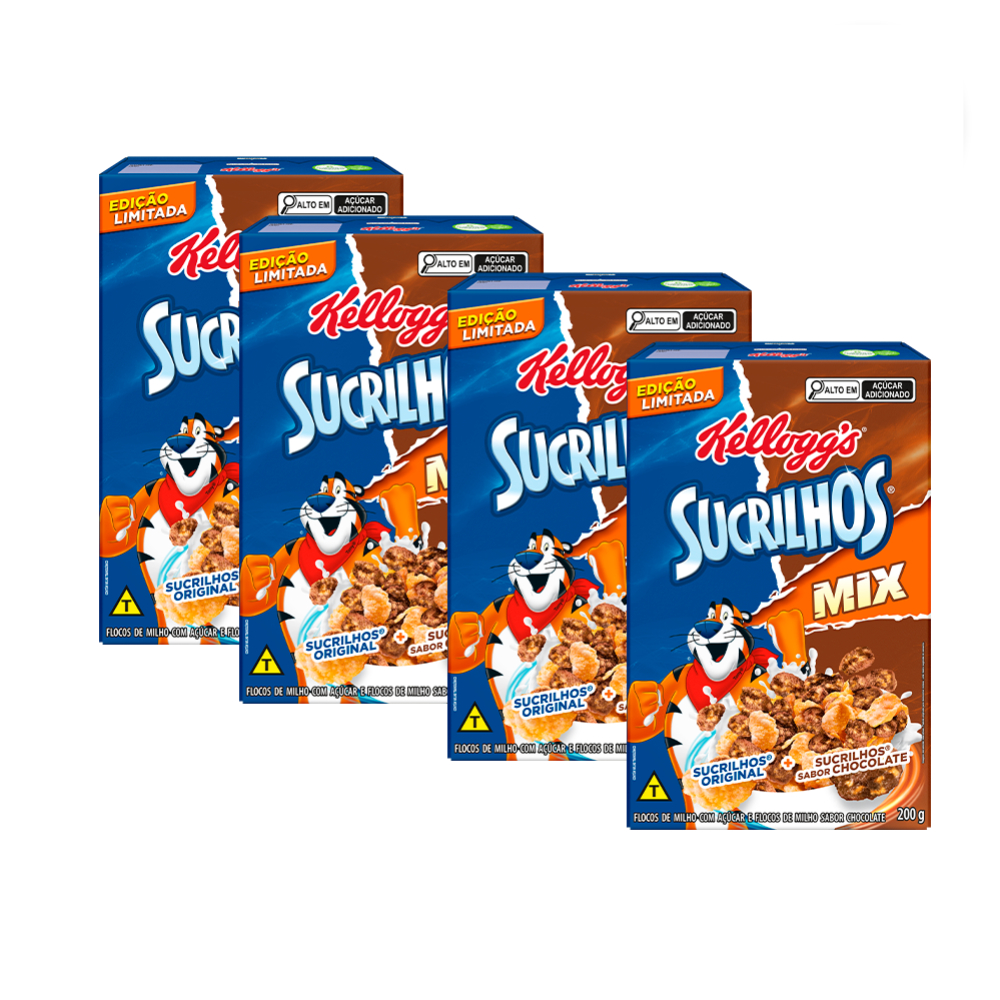 Combo Cereal Sucrilhos Mix 200g 4 unidades