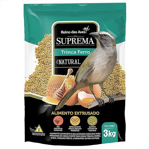 Reino das Aves Suprema Trinca Ferro Natural 3kg