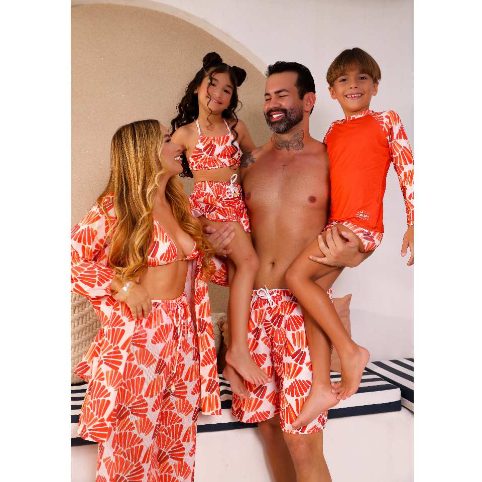 Peças Família Moda Praia Shorts Biquinis Tactel Alta Qualidade