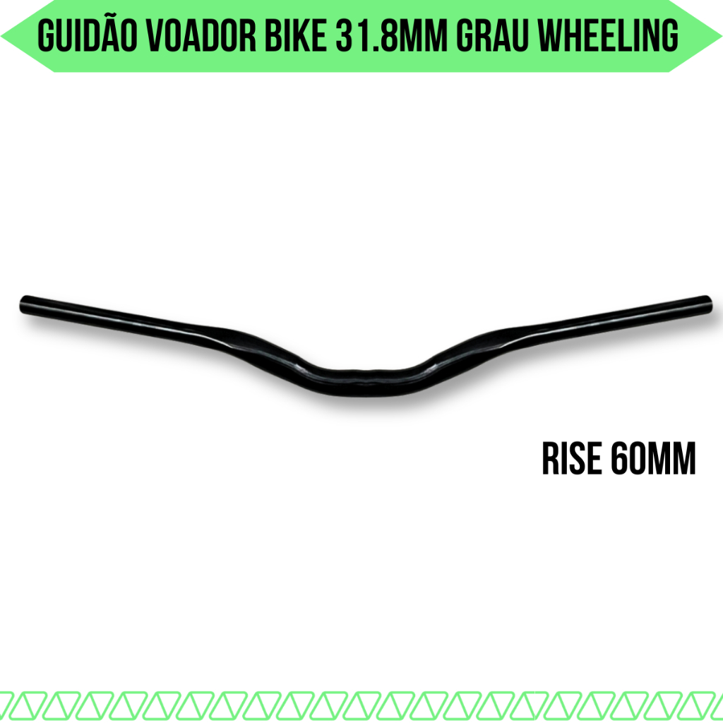 Guidão Voador Bike Grau Wheeling Bicicleta 780mm Tipo Kalin Grau Gios Hupi Vikingx Freeride