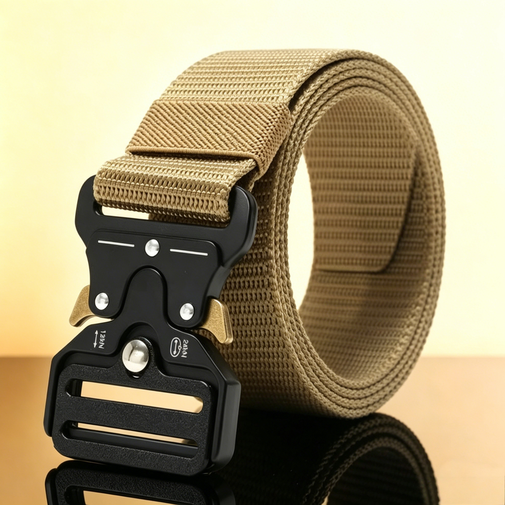 Cinto largo masculino nylon fivela e engate rápido