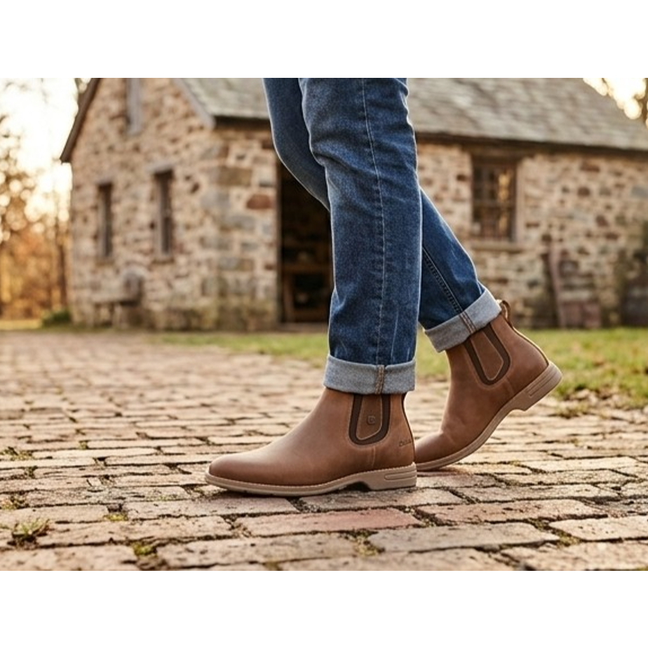 Botina Zebu Mustang Sela Couro Bovino Masculina Ideal Para Fazenda e Rodeio