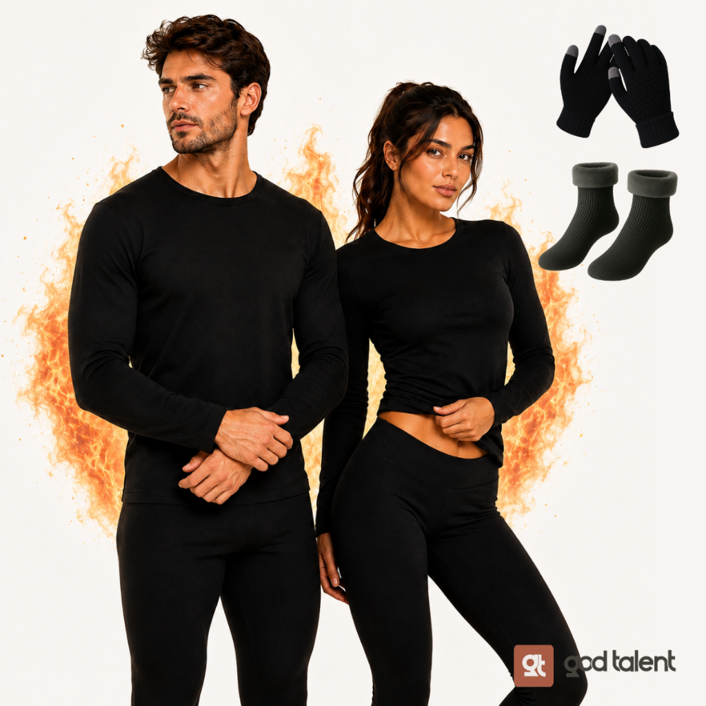 Kit De Frio ( Conjunto Segunda Pele Térmico + Meia + Luva) Inverno Peluciado