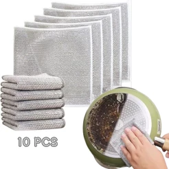Kit 5/10/15/20 Panos De Limpeza Aço Premium Arear Panela Fogão Toalha Louça Tira Gordura Reutilizável