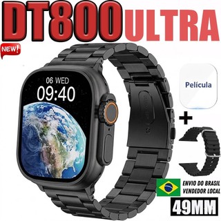 Smartwatch DT800 Ultra 3 MAX NFC com Monitoramento de Saúde Avançado e Chamadas Bluetooth