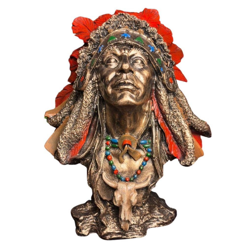 Busto Caboclo Pena (V) 26 cm - Resina - Umbanda