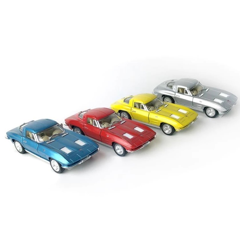 Miniatura Corvette Sting Ray 1963 1/36 KINSMART Metal Colecionável