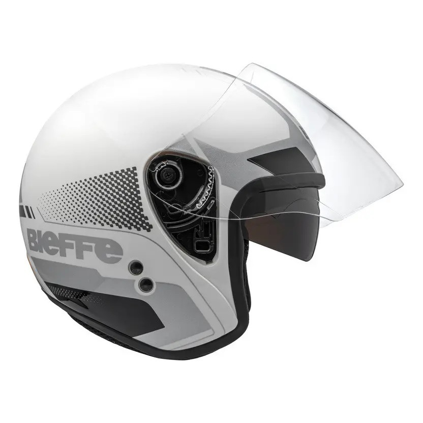 Capacete Allegro Bieffe Extent Branco Vanilla Prata Brilhante