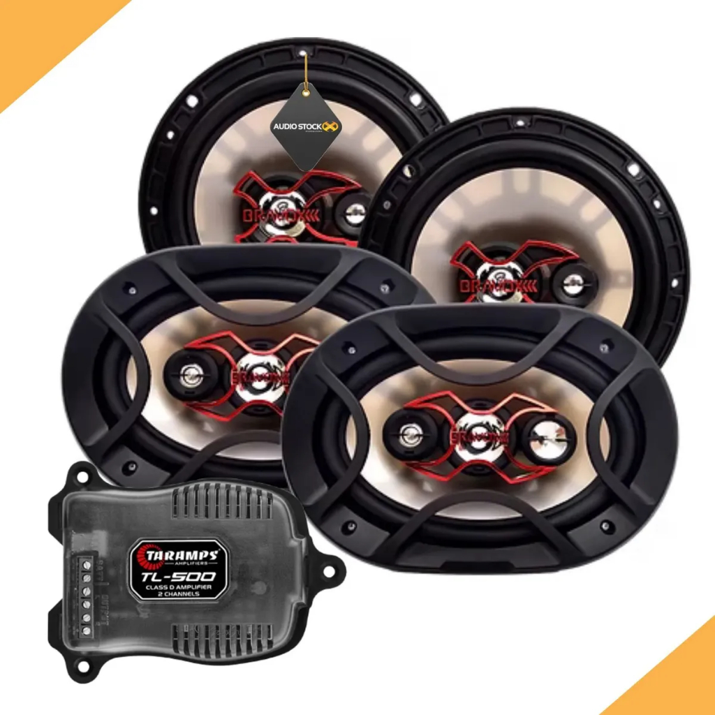 Kit Som Automotivo Interno Completo Bravox + Amplificador