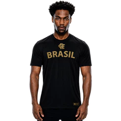 Camisa Flamengo Brasil Dourado Coimbra 34227