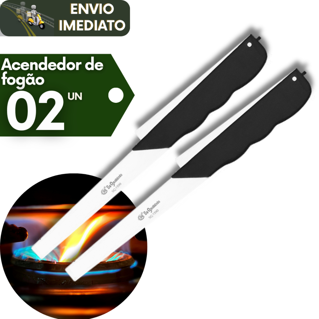 Acendedor de Fogão Isqueiro Faisca Premium Multi Disparos Manual Cozinha e Restaurantes Bares