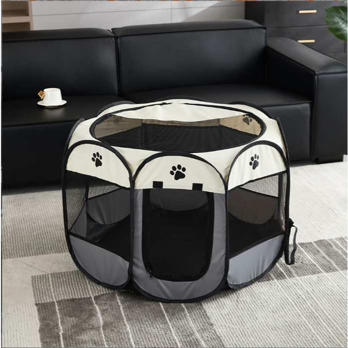 Cercado Pet Dobrável Casinha De Cachorro Grande 8 Lados Portátil Berçário Grade Para Gato