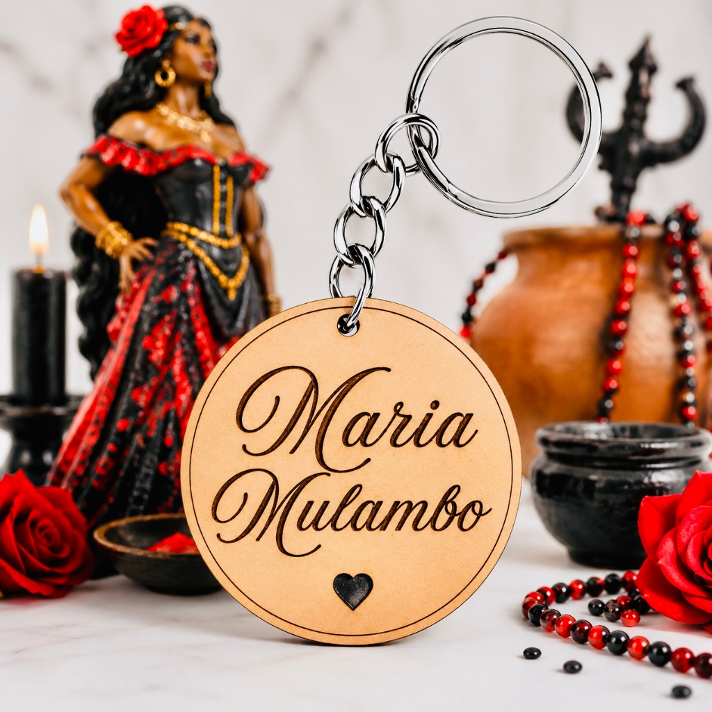 Kit Chaveiro MARIA MULAMBO, para orixás, candomblé, umbanda, lembrancinhas decoração
