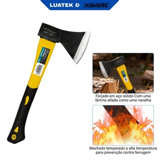 Machadinha 600g Profissional Cabo Fibra Emborrachado Camping Jardim Carpintaria-LUATEK