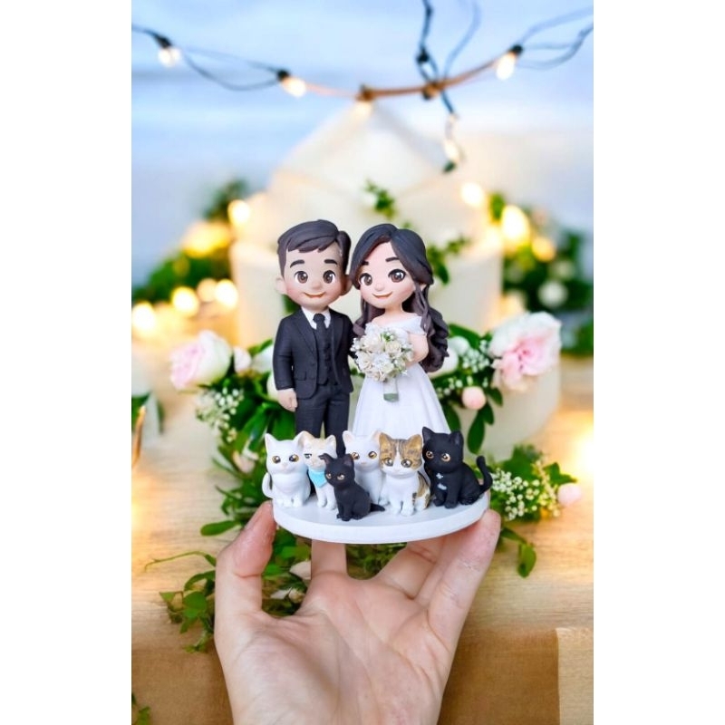 Topo de Bolo Casamento Noivinhos Personalizados feitos partir fotos Casal Impressão 3d ri…
