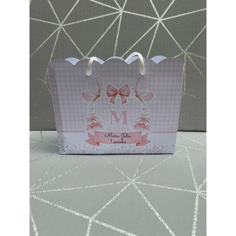 Sacolinha JARDM BORBOLETAS Personalizado Sacolinha Lembrancinha Aniversário JARDIM PEGUE E MONTE