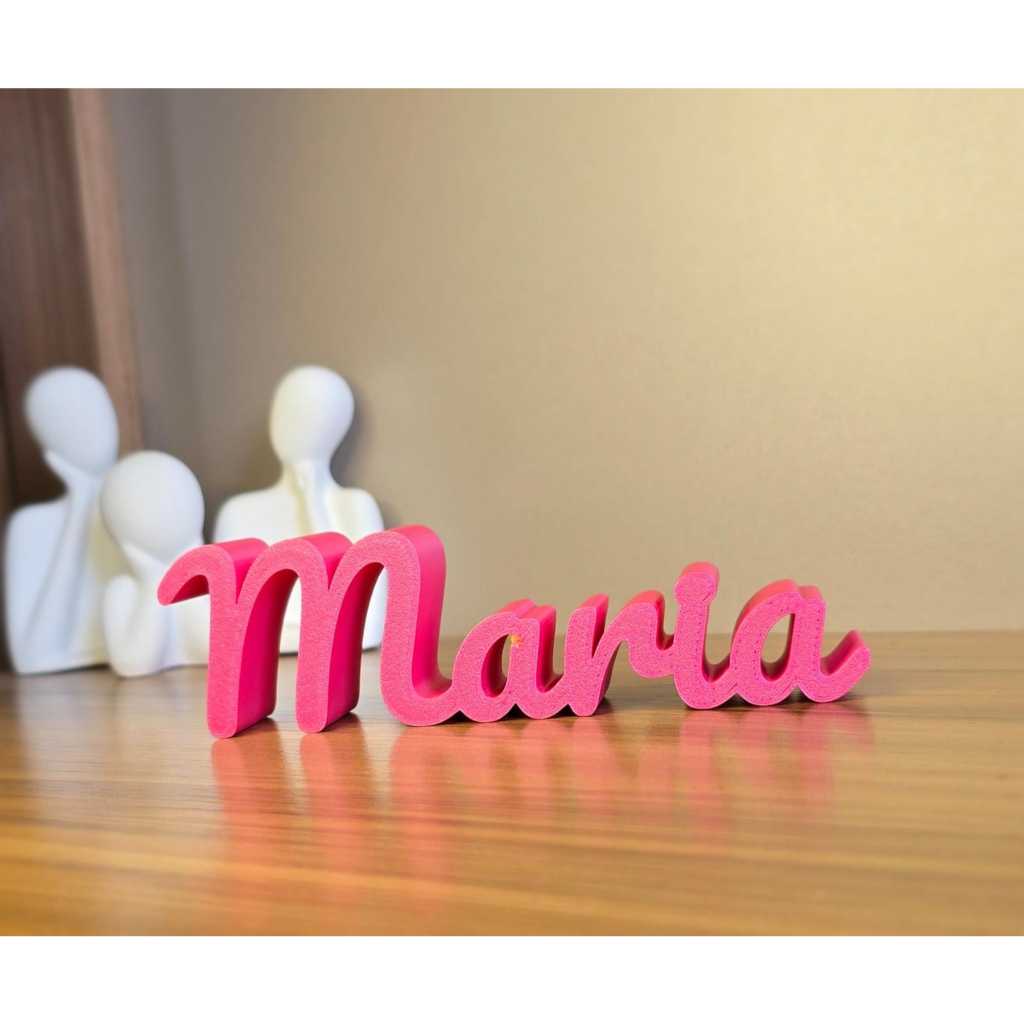 Letreiro 3D Cursivo Personalizado para Mesa Quarto Festa Presente Criativo