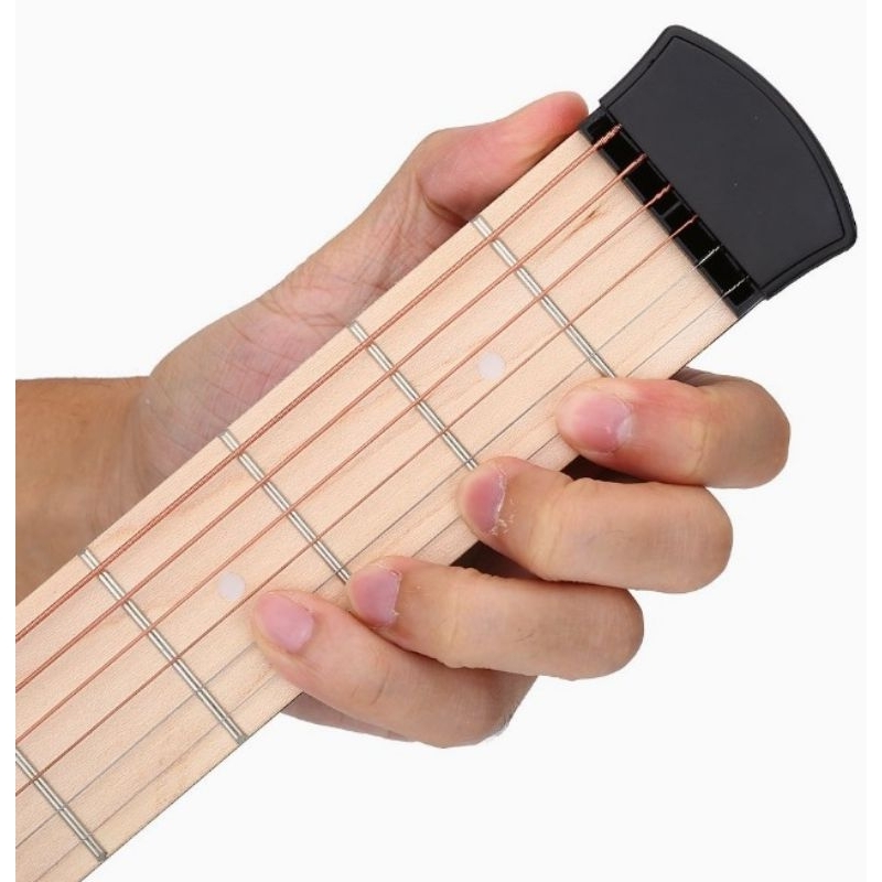 Mini braço de guitarra portátil para treinar acordes