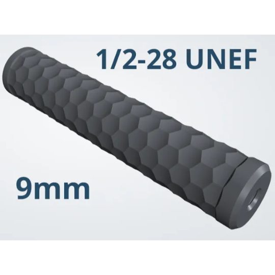 silenciador Airsoft PCP Ate 9mm PLA Rosca 1/2
