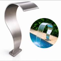 Cascata Naja Media Para Piscinas Inox Escovado 75X23