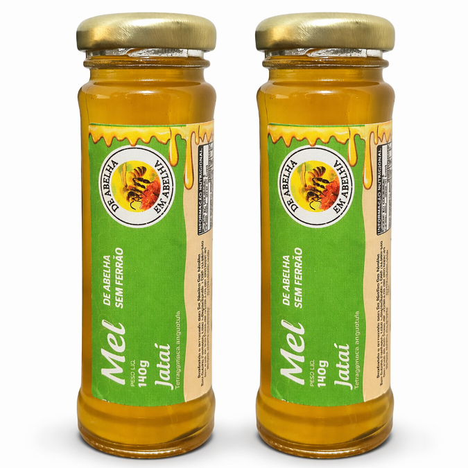 Mel Jataí 140g Ouro Líquido 2un De Abelha Em Abelha