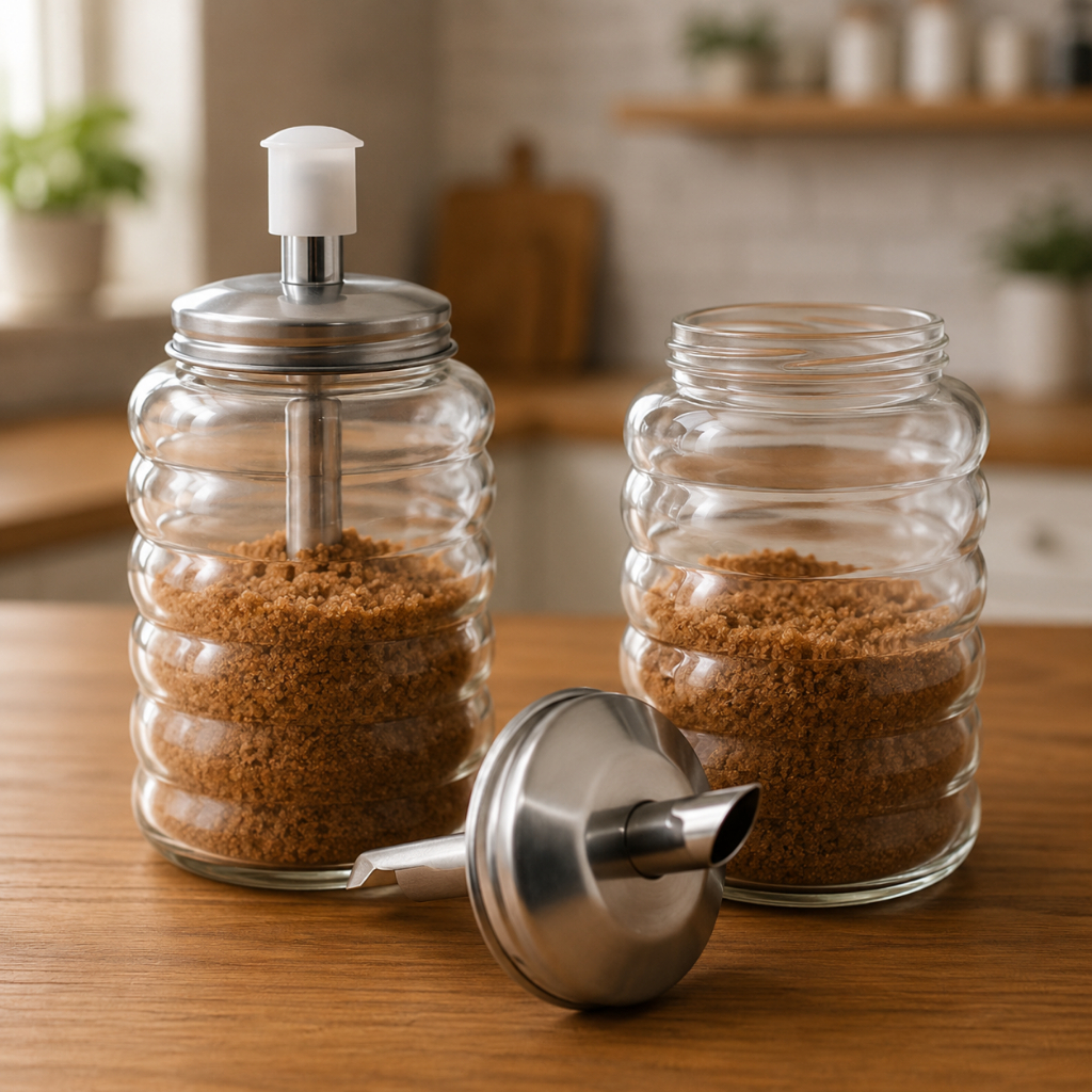 Imagem Açucareiro De Vidro Com Dosador 300ml Hauskraft Praticidade e Elegância