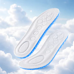 Palmilha Ortopédica Gel 4D Nuvem 1 Par Alto Conforto Anatômica Absorção Premium