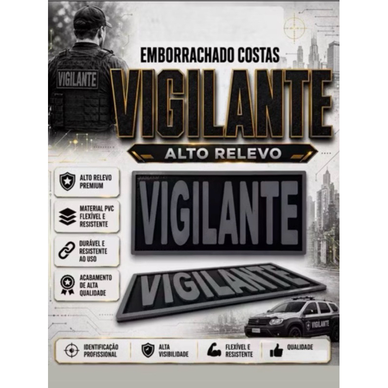 EMBORRACHADO ALTO RELEVO VARIADOS P/ COSTAS COLETE 19 cm X 10 cm