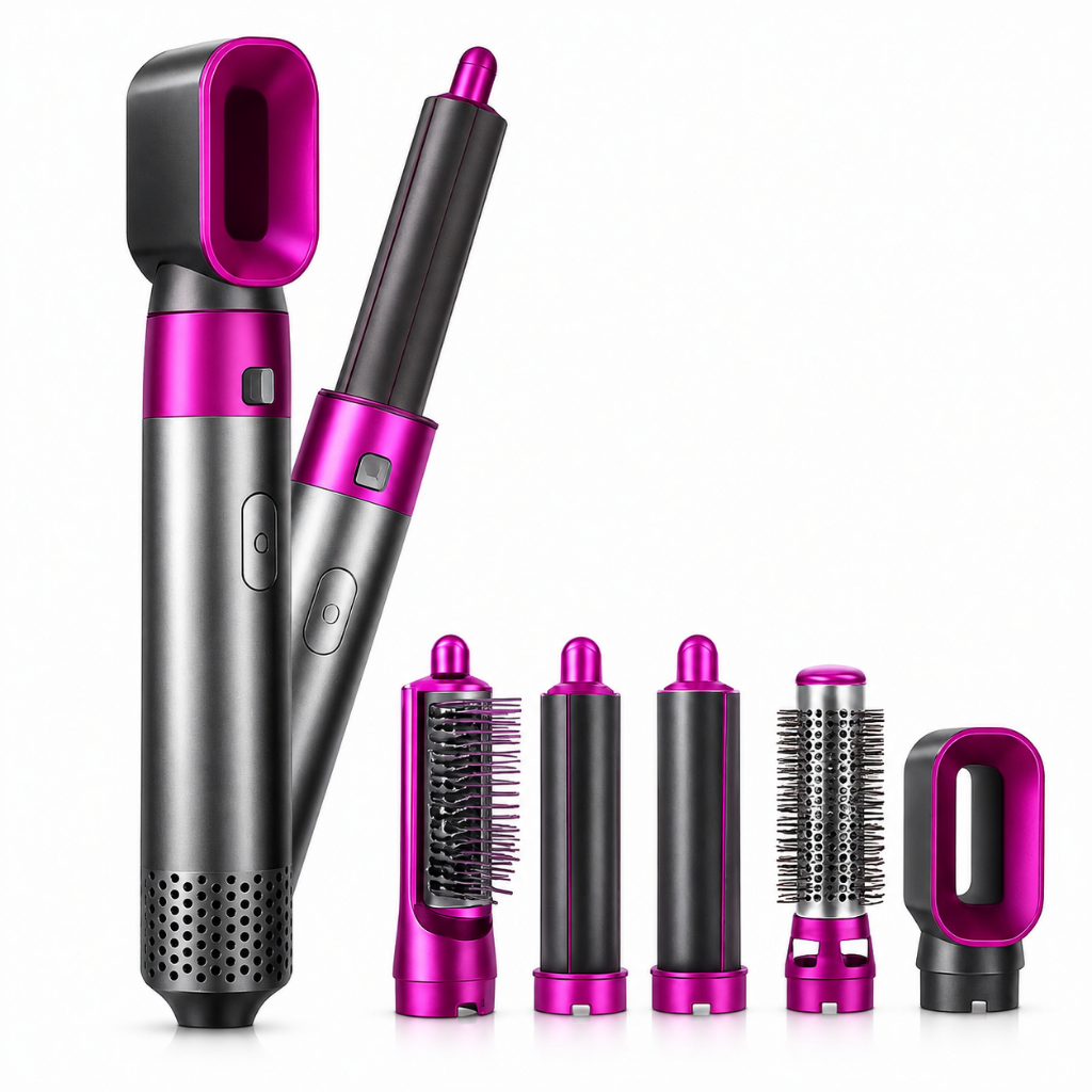 Escova Secadora e Alisadora de Cabelo 5 Em 1 Babyliss Hair Modelador De Cachos Elétrica