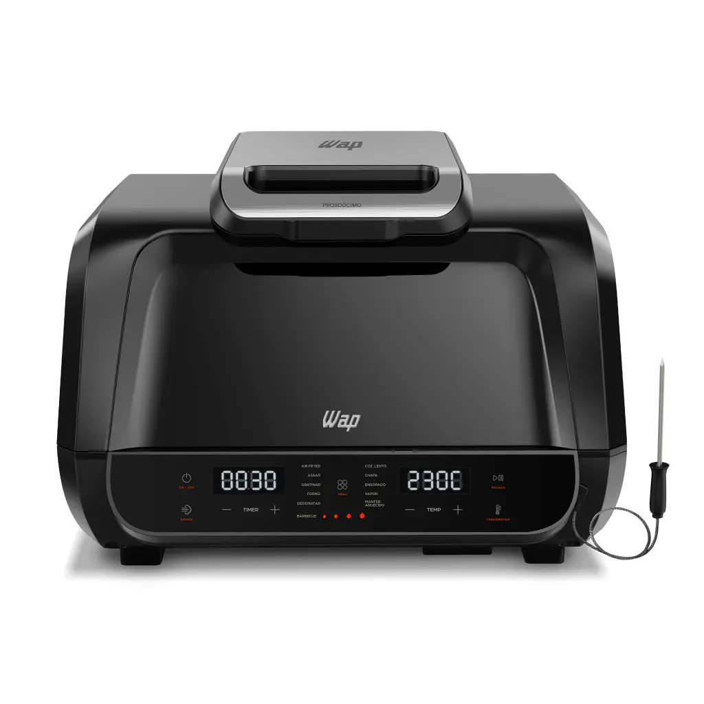 Fritadeira Elétrica Air Fryer Wap Barbecue Ab1090 Smoker E Função Defumado 4 Níveis De Grelha 220v