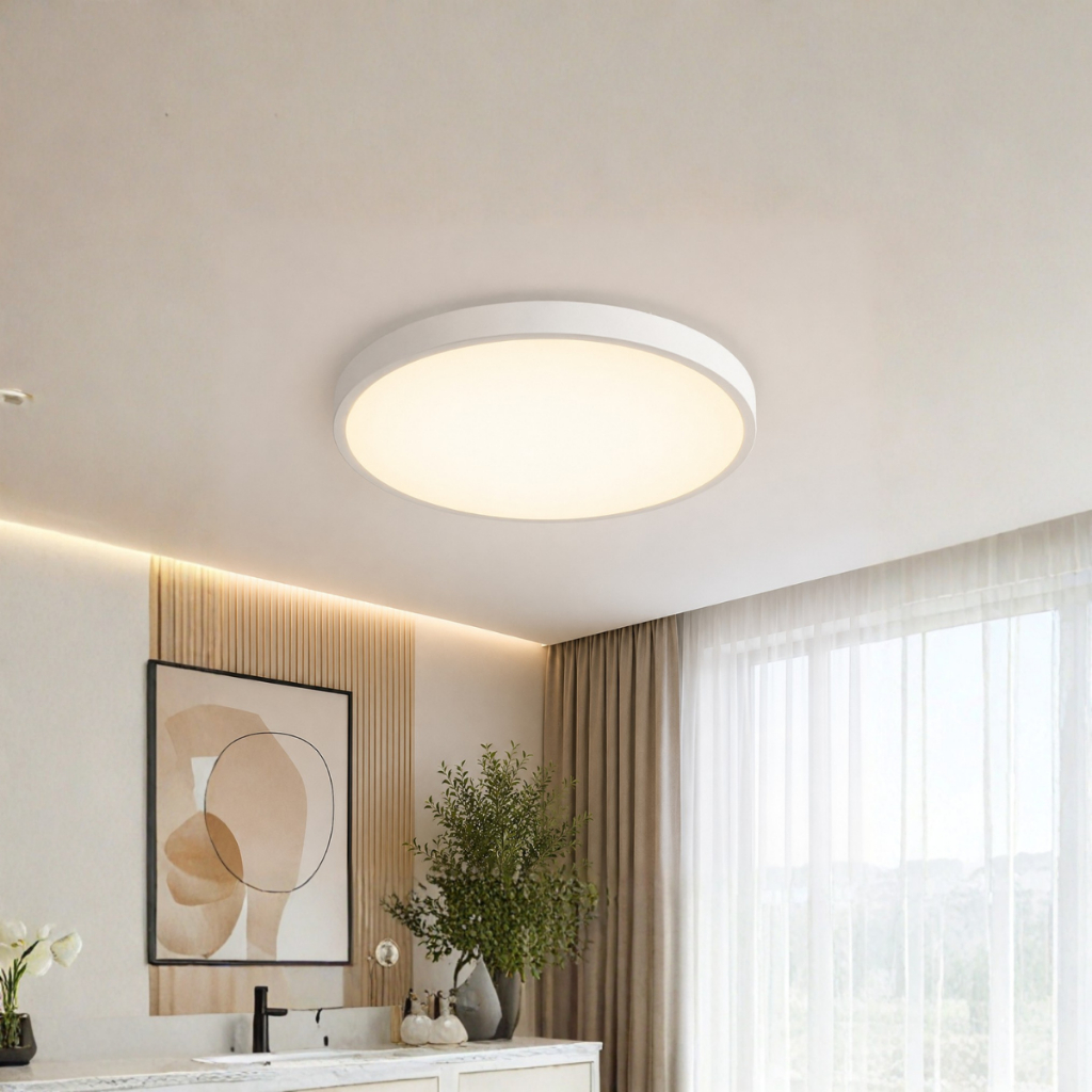 Plafon LED Redondo 20W 39cm 3 Cores Luz Quente Fria Neutra Bivolt Luminária De Teto