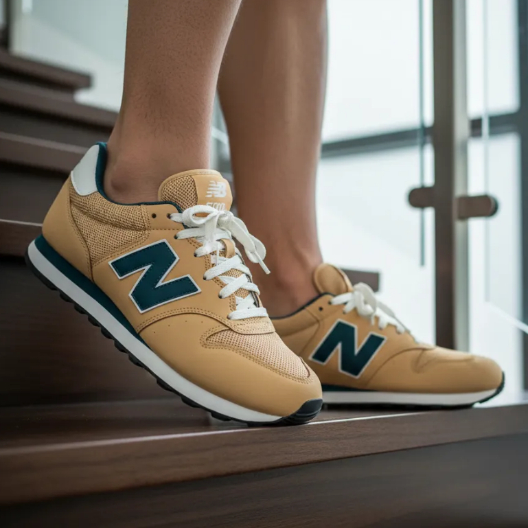Tênis New Balance Masculino 500v2 Clássico Casual Moderno Couro Confortável Orig