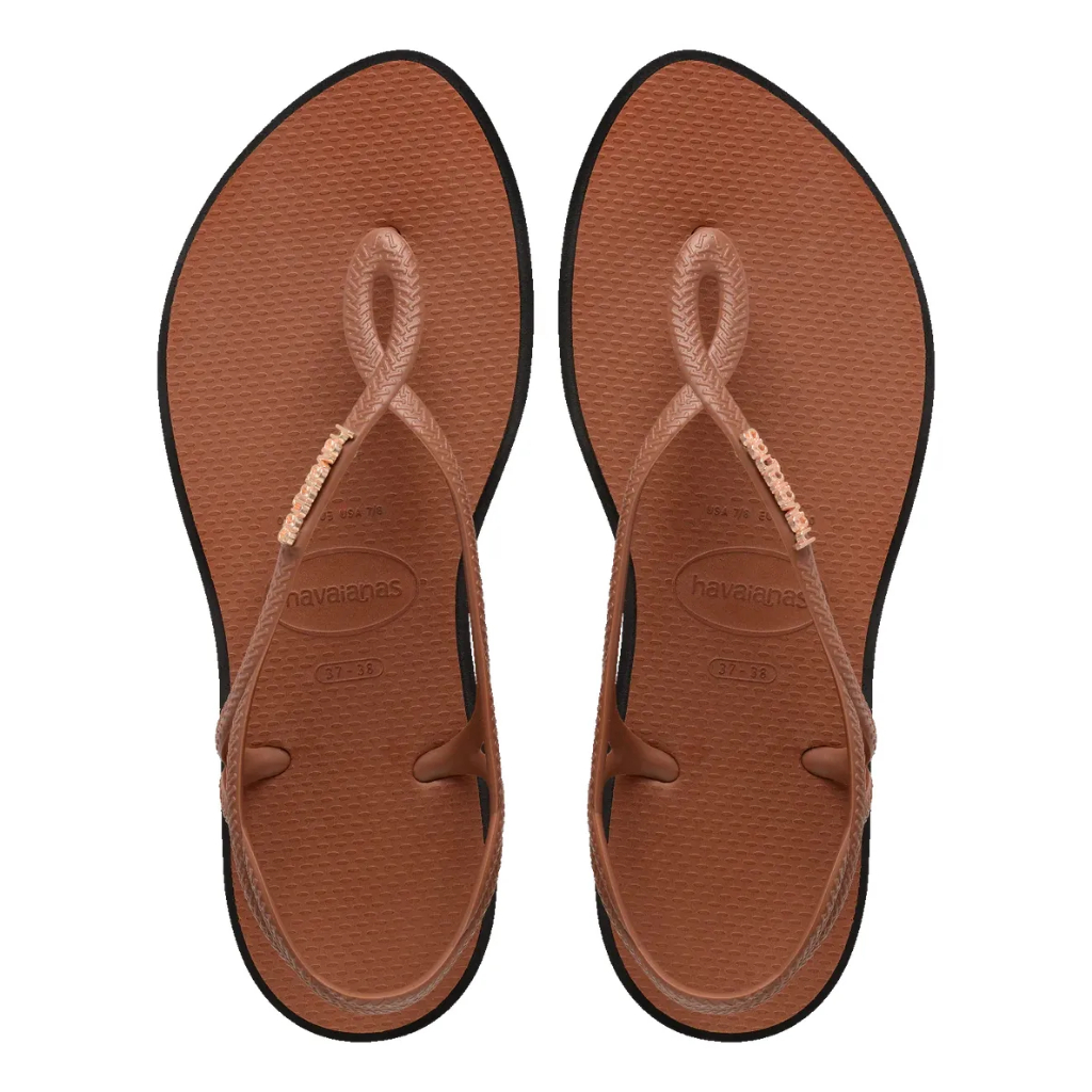 Chinelo Havaianas Luna Point Ferrugem - Preto