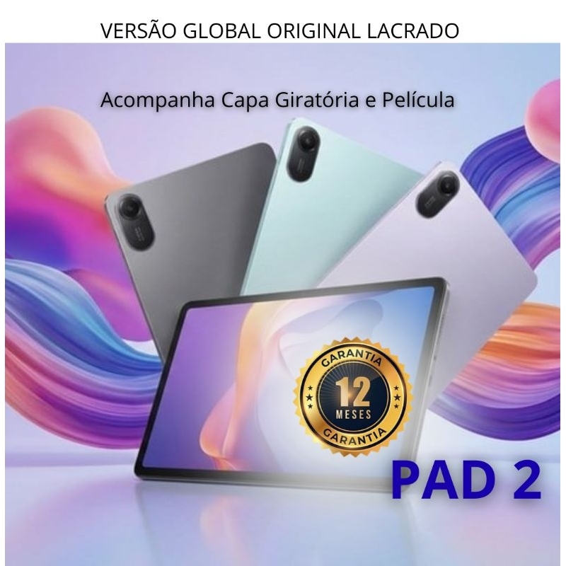 TABLET XIAOMI REDMI PAD 2 COM CAPA + 1 ANO DE GARANTIA