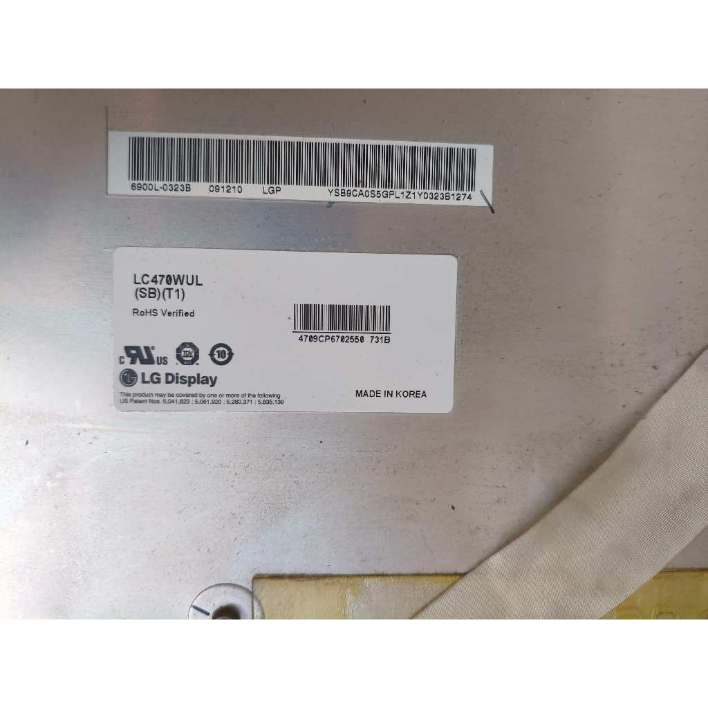 Display Lc470wul Tela Tv Lg 47sl90qd Já Com A Base Incluida
