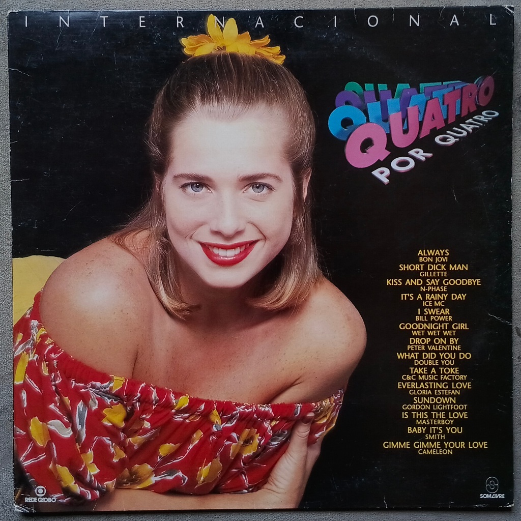 Lp novela Quatro por Quatro Internacional 1995 vinil Bon Jovi Double You Gloria Estefan