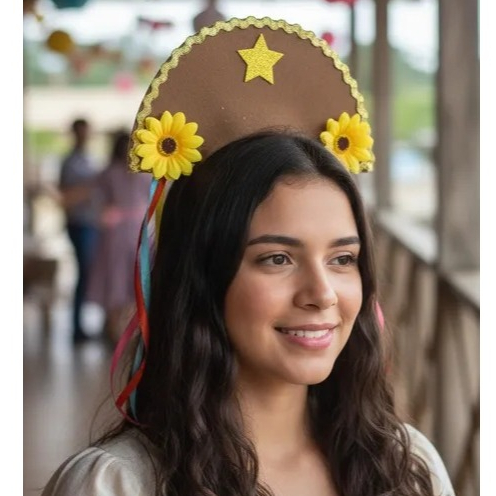 Tiara De Cangaceira Maria Bonita Festa Caipira Junina Arraiá