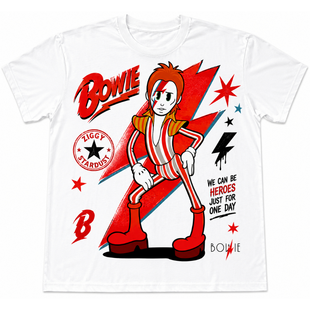 Camiseta David Bowie Ziggy Stardust Retro Vintage