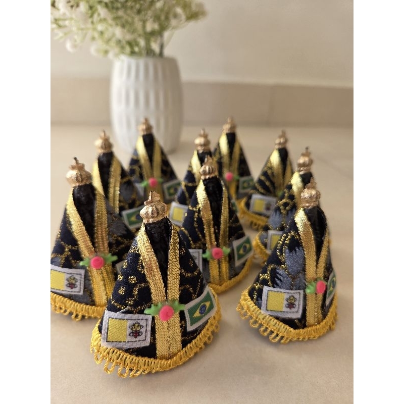 kit 40 mini Nossa Senhora Aparecida 7cm plástico lembrancinha