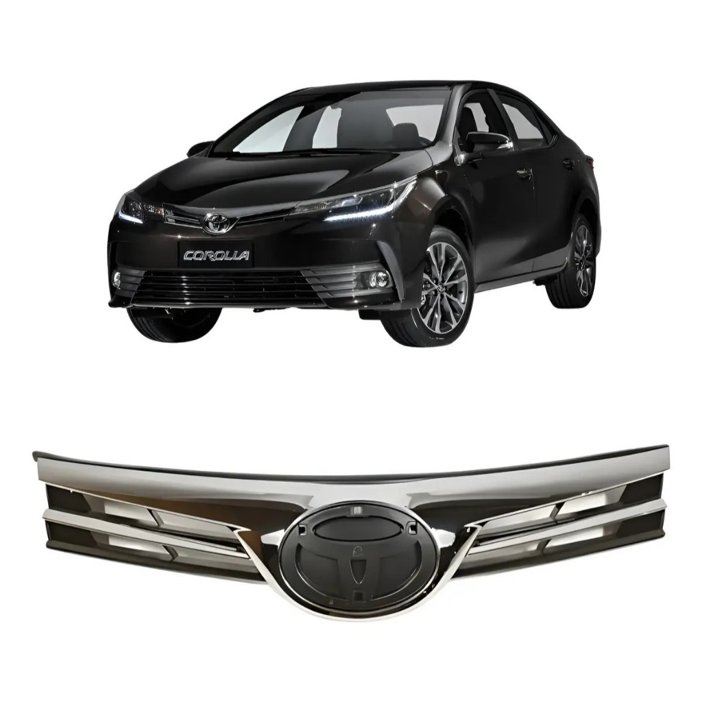 Grade Dianteira Cromada Corolla 2017 2018 2019