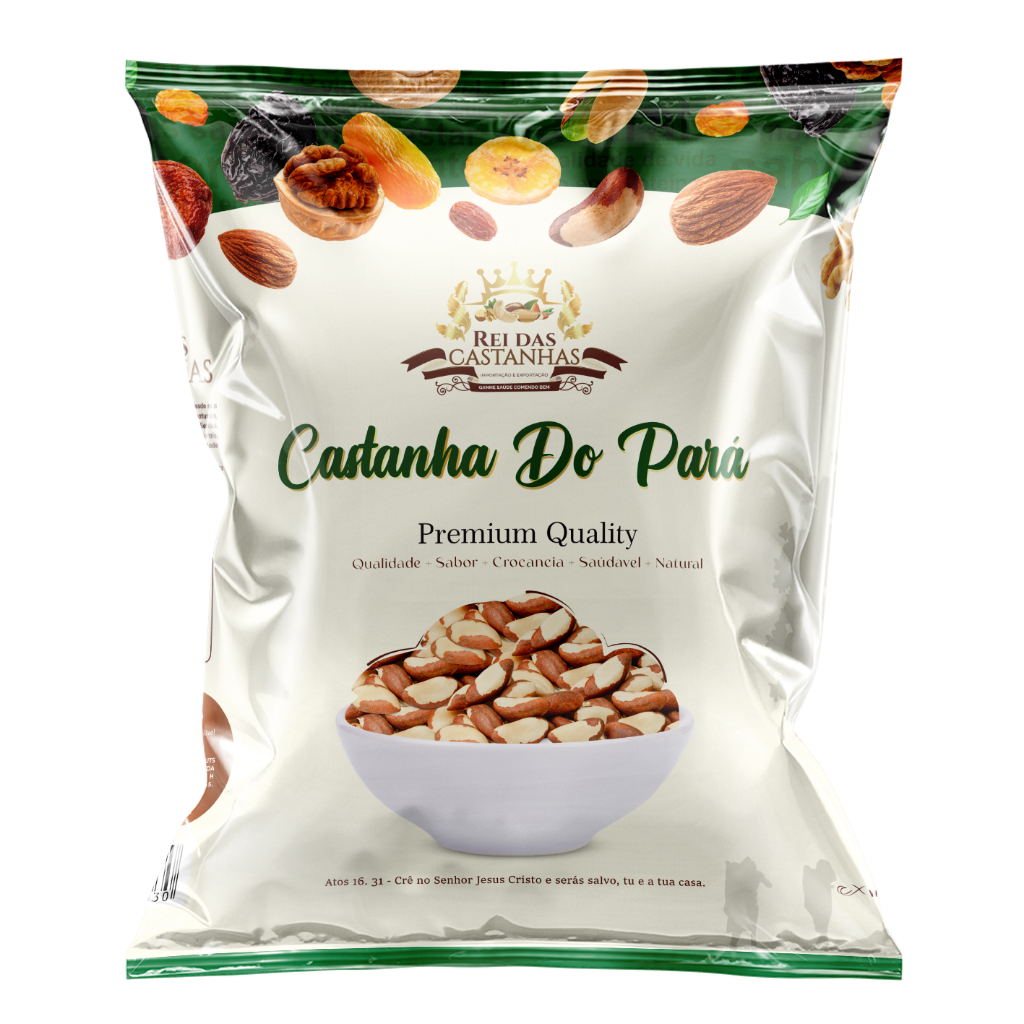 Castanha do Pará Inteira 500G Premium (COM ATM) - Indústria Rei das Castanhas.