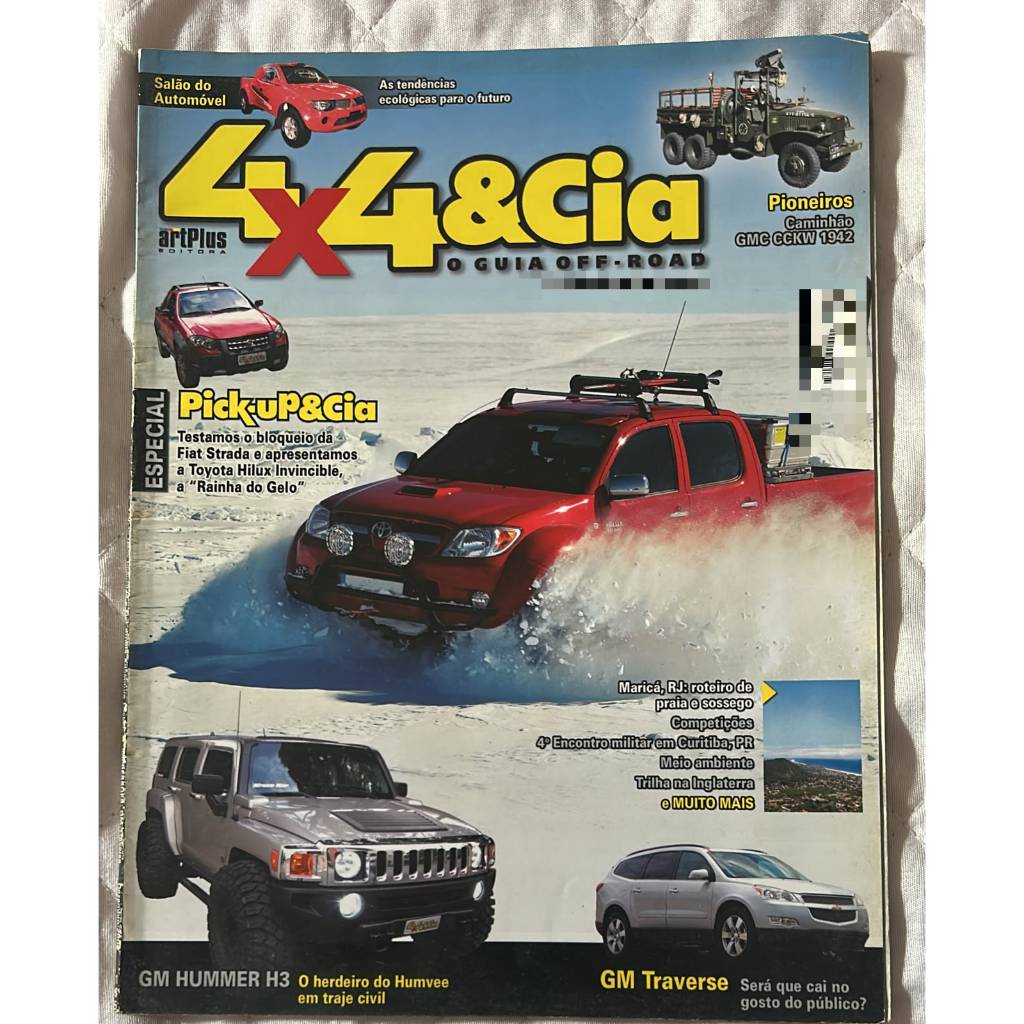 Revista 4x4 Caminhão GM Traverse Carro GM Hummer H3  Un24545