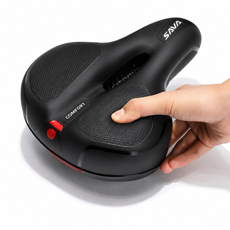 Banco Selim em Gel Super Confortável Selim Macio Conforto Bicicleta Bike Spinning Vazado MTB GTA Retrô